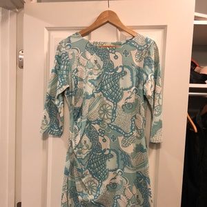 J Mclaughlin Stretchy Dress with side ruched